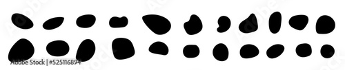 Random blob organic pattern spot shape. Amorphous ink blob geometric round pattern