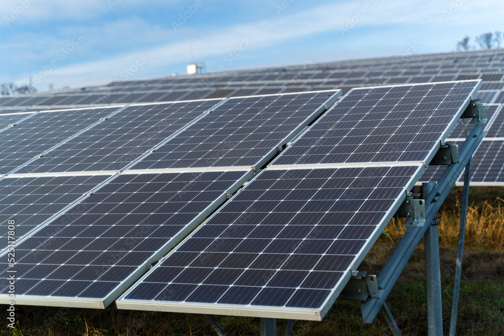 Detail photo of part solar panel in the outdoors Detail photo of part solar panel in the outdoors