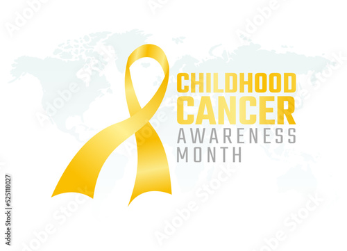 vector graphic of childhood cancer awareness month good for childhood cancer awareness month celebration. flat design. flyer design.flat illustration.