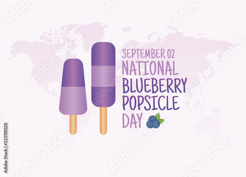 vector graphic of national blueberry popsicle day good for national blueberry popsicle day celebration. flat design. flyer design.flat illustration.