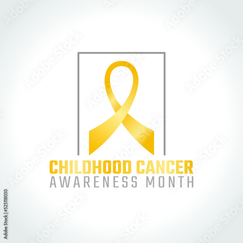 vector graphic of childhood cancer awareness month good for childhood cancer awareness month celebration. flat design. flyer design.flat illustration.