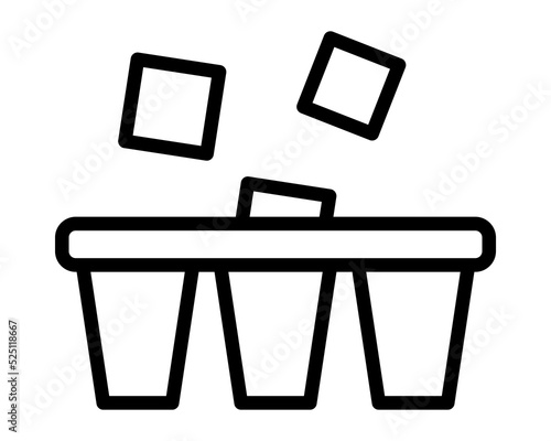 Refrigerator flat line icon. Freezer, Cold food storage, frige, coolbox. Outline sign mascara for mobile concept and web design, store
