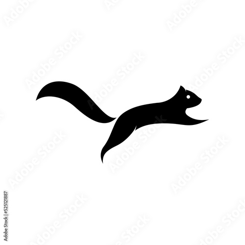 squirrel jumping logo