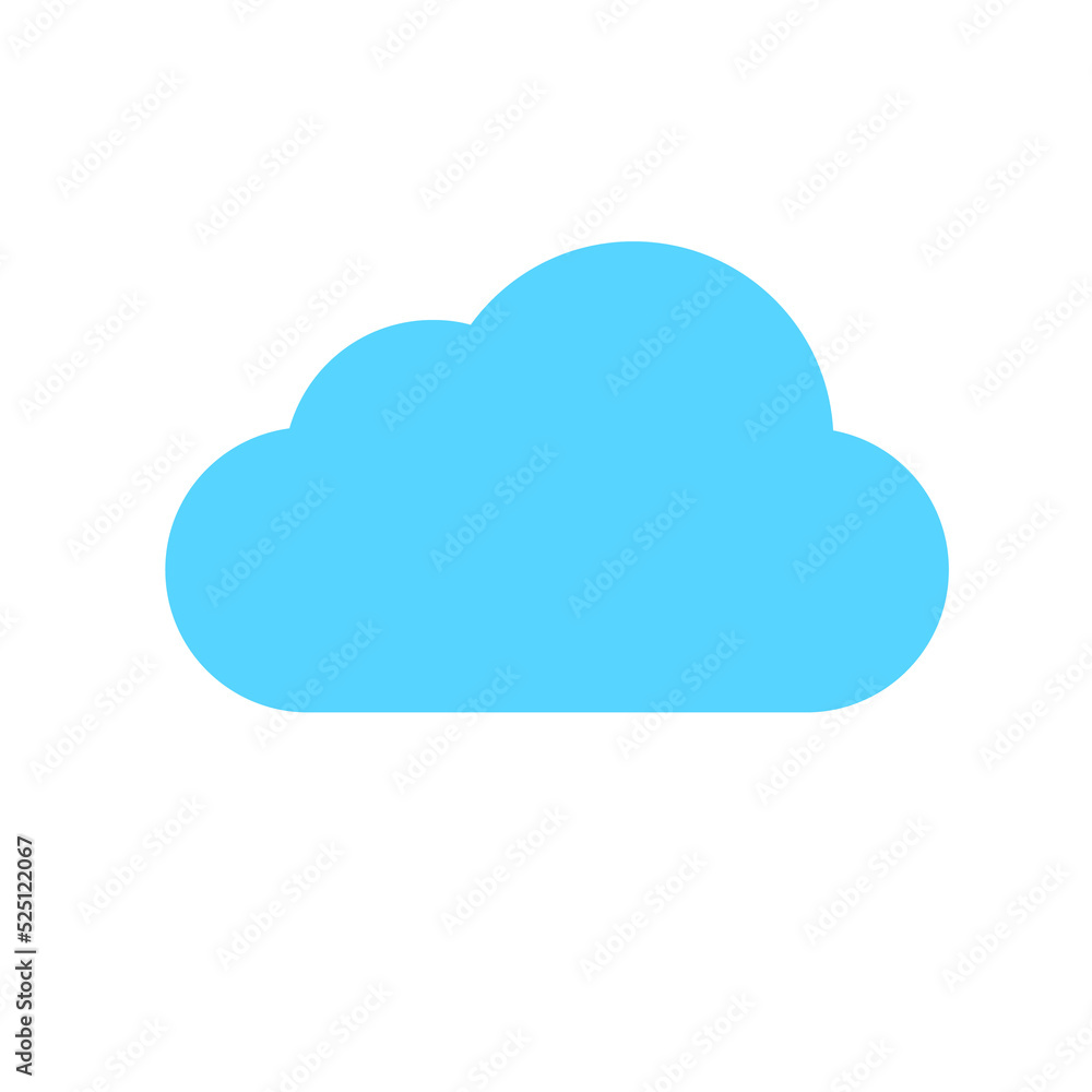 Simple cloud set design vector Isolated on background
