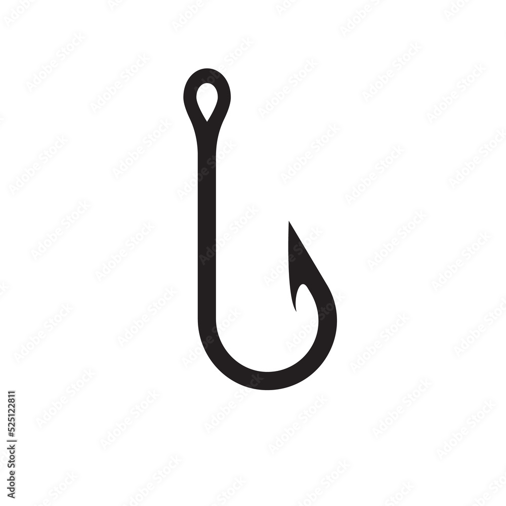 Vector Fishing Hooks For Hanging Lures. isolate on white background. Vector Fishing Hooks For Hanging Lures. isolate on white background.