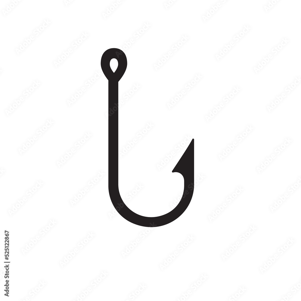Vector Fishing Hooks For Hanging Lures. isolate on white background. Vector Fishing Hooks For Hanging Lures. isolate on white background.