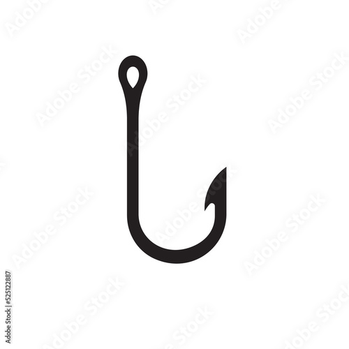 Vector Fishing Hooks For Hanging Lures. isolate on white background.