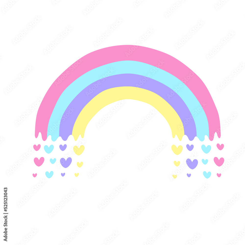 Vector rainbow unicorn Rain in the heart For the screen on the shirt to give to the girl. Vector rainbow unicorn Rain in the heart For the screen on the shirt to give to the girl.