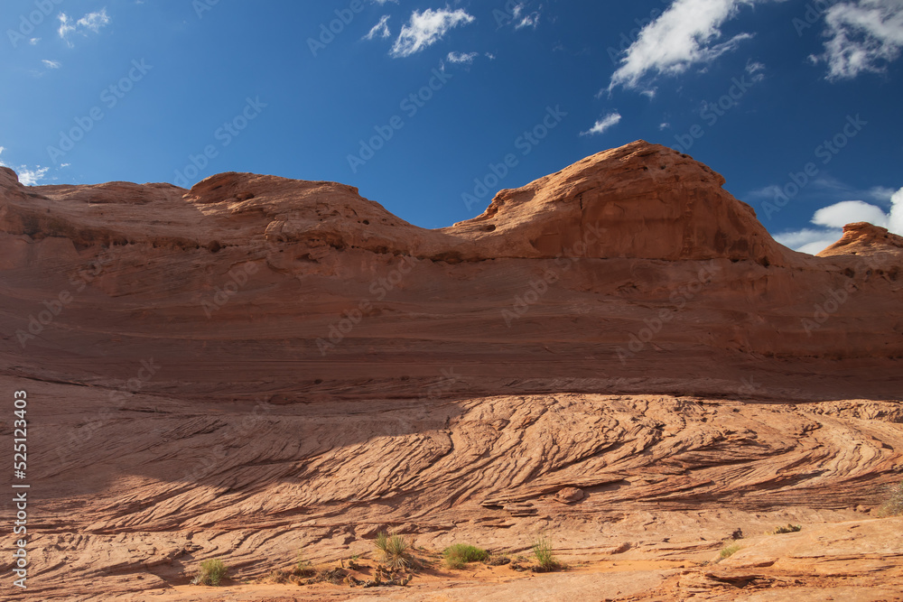 Rock formations viewed from the Beehive trail in Page, Arizona