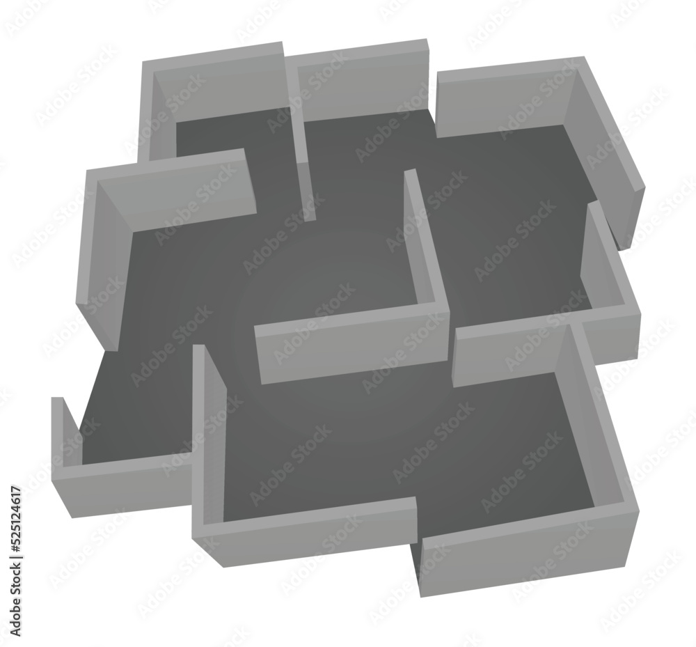Empty 3d apartment plan. vector Empty 3d apartment plan. vector