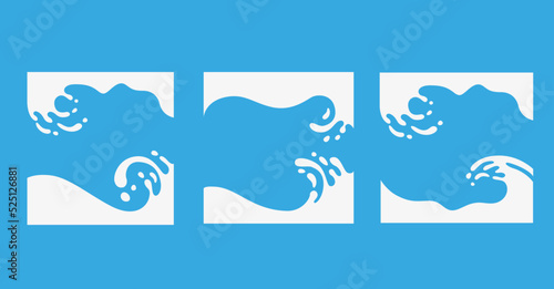 Wave milk vector illustration for banner or frame element © Djoyotrue