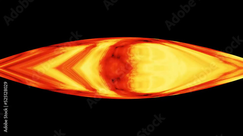 Digital Rendering Red Burning Fire Planet