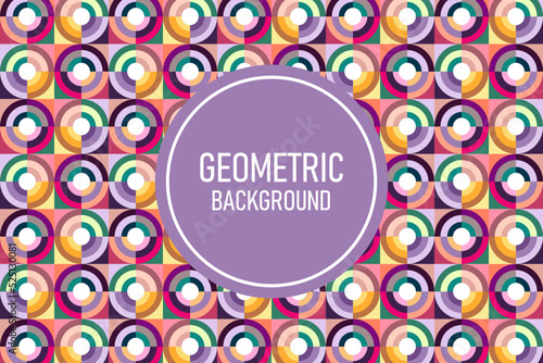 Colorful abstract flat geometric background