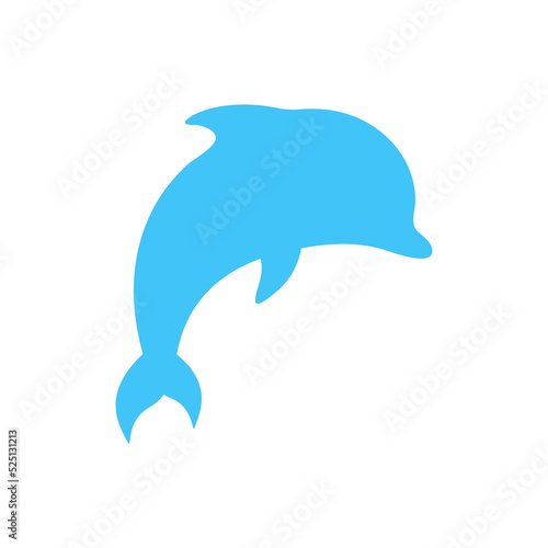 Vector silhouettes of dolphins jumping in the ocean Isolated on background