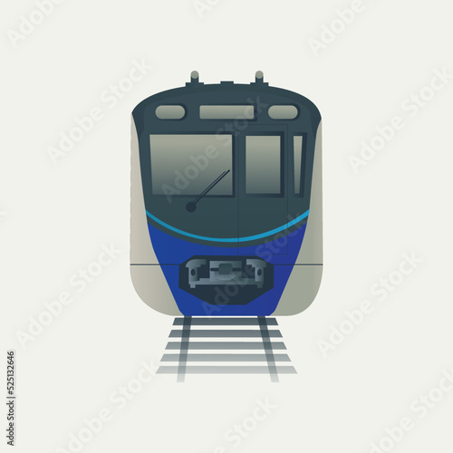 MRT Jakarta Front View Vector Illustration
