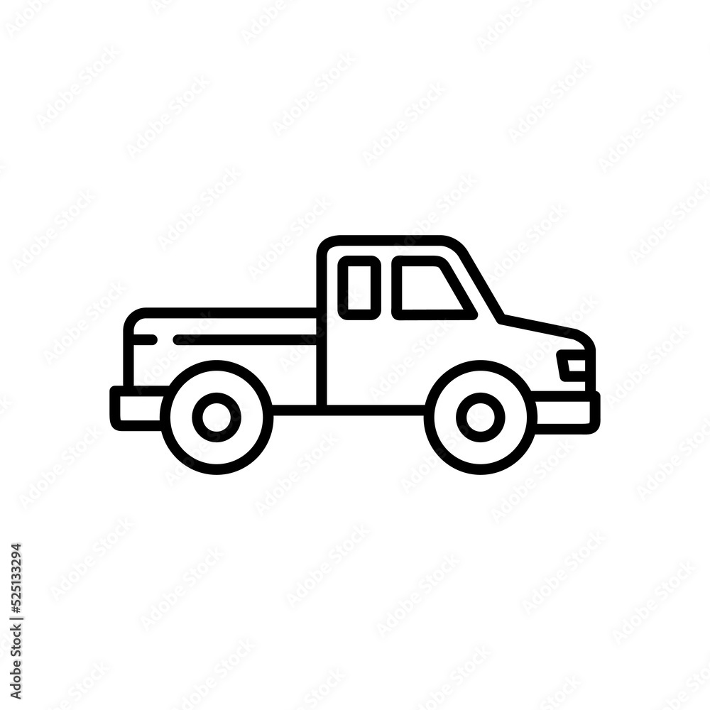 pickup truck icon vector illustration logo template for many purpose. Isolated on white background. pickup truck icon vector illustration logo template for many purpose. Isolated on white background.