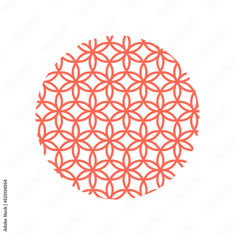 Circle line background pattern For the design of the keychain Isolated on white background Circle line background pattern For the design of the keychain Isolated on white background