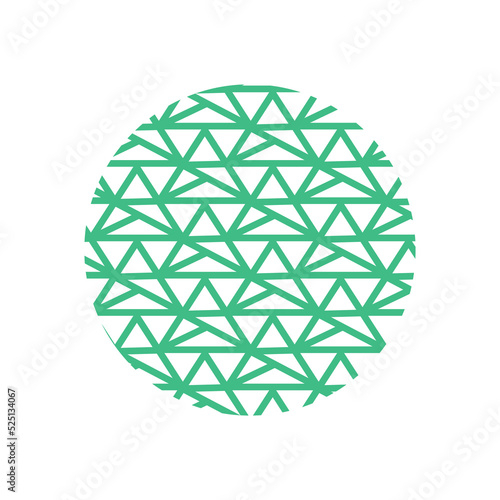 Circle line background pattern For the design of the keychain Isolated on white background
