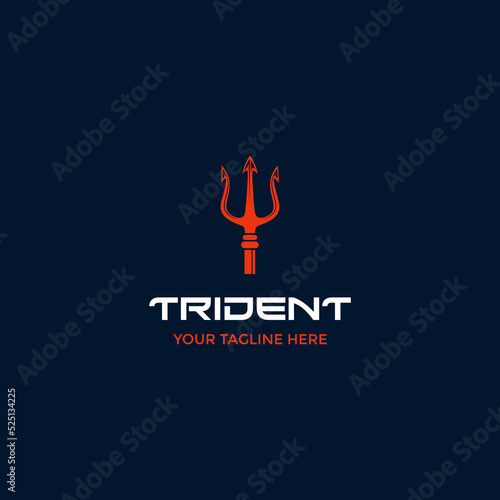 Vintage Trident Spear of Poseidon Neptune God Triton King logo design, suitable for your design need, logo, illustration, animation, etc.