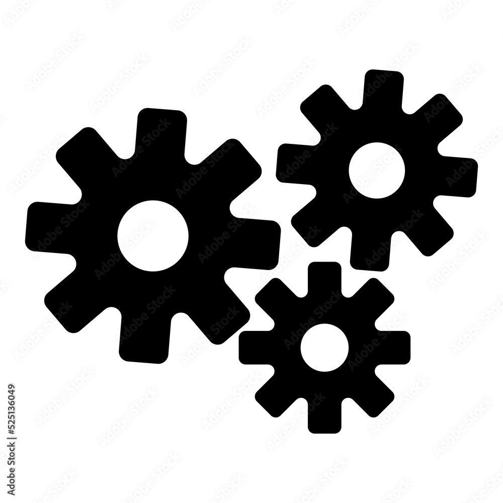 gear icon on white background gear icon on white background