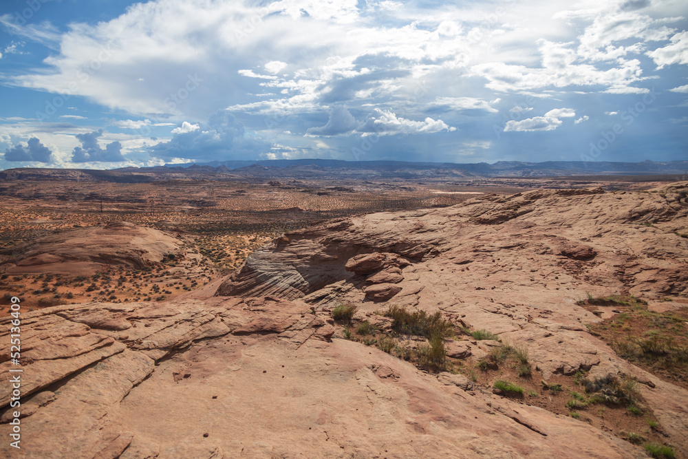 Rock formations viewed from the Beehive trail in Page, Arizona