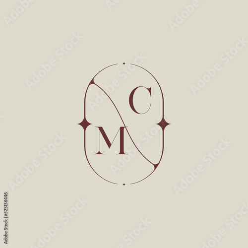 MC classic and unique wedding logo initial logo design which is good for branding