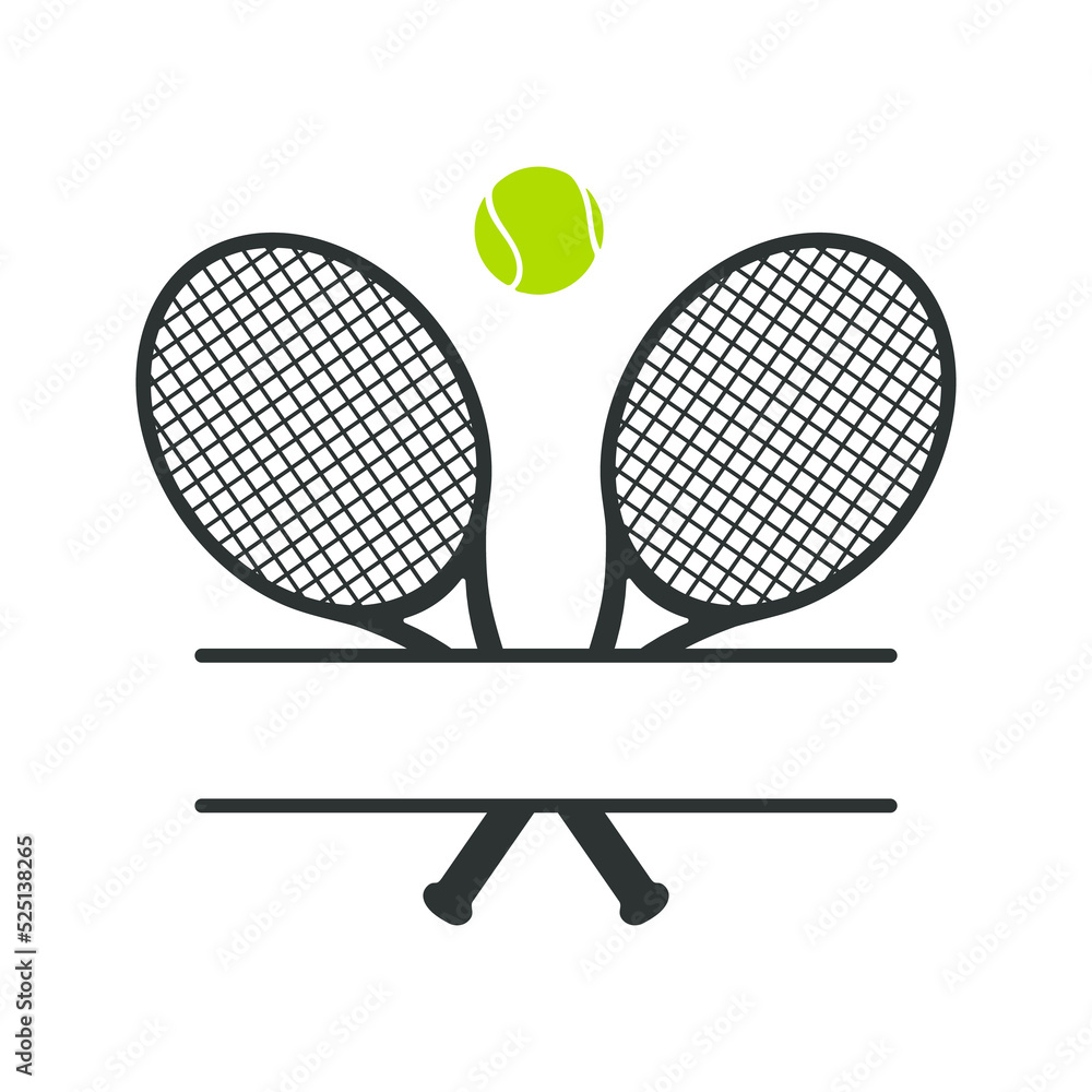 Vector collection of green tennis balls and tennis racket Leave space for adding text. Vector collection of green tennis balls and tennis racket Leave space for adding text.