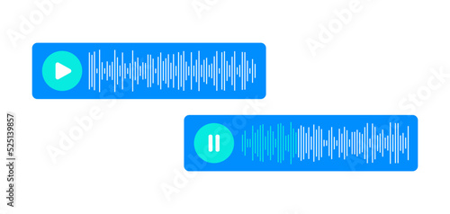 Paused and playing audio message