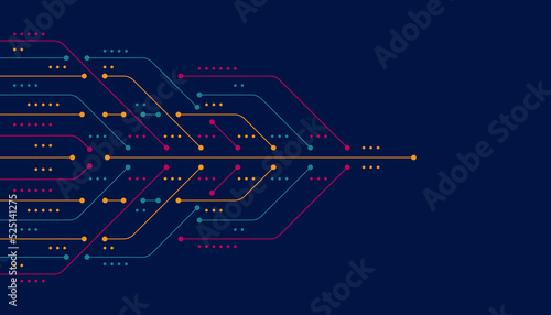 Abstract arrow direction. Technology background