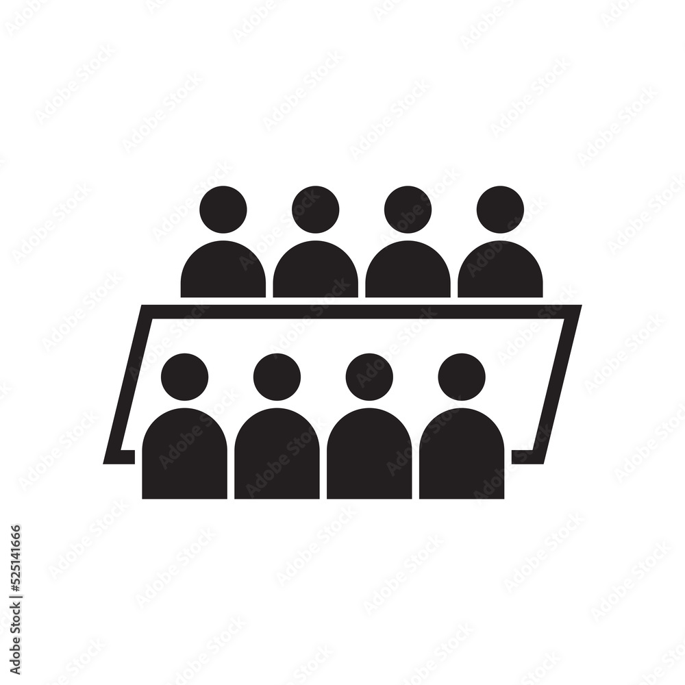 people meeting flat icon isolated on white background people meeting flat icon isolated on white background