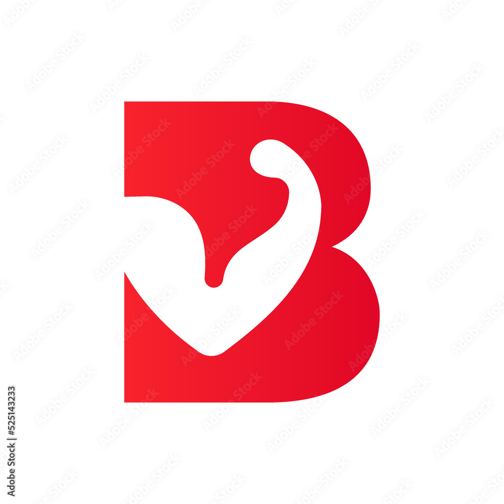 Letter B Fitness Logo Design . Sport Gym Logo Icon Design Vector Template Letter B Fitness Logo Design . Sport Gym Logo Icon Design Vector Template