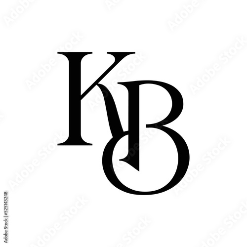 KB Monogram Initial Letters Logo Design Vector