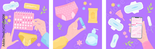 Menstruation Square Compositions Set