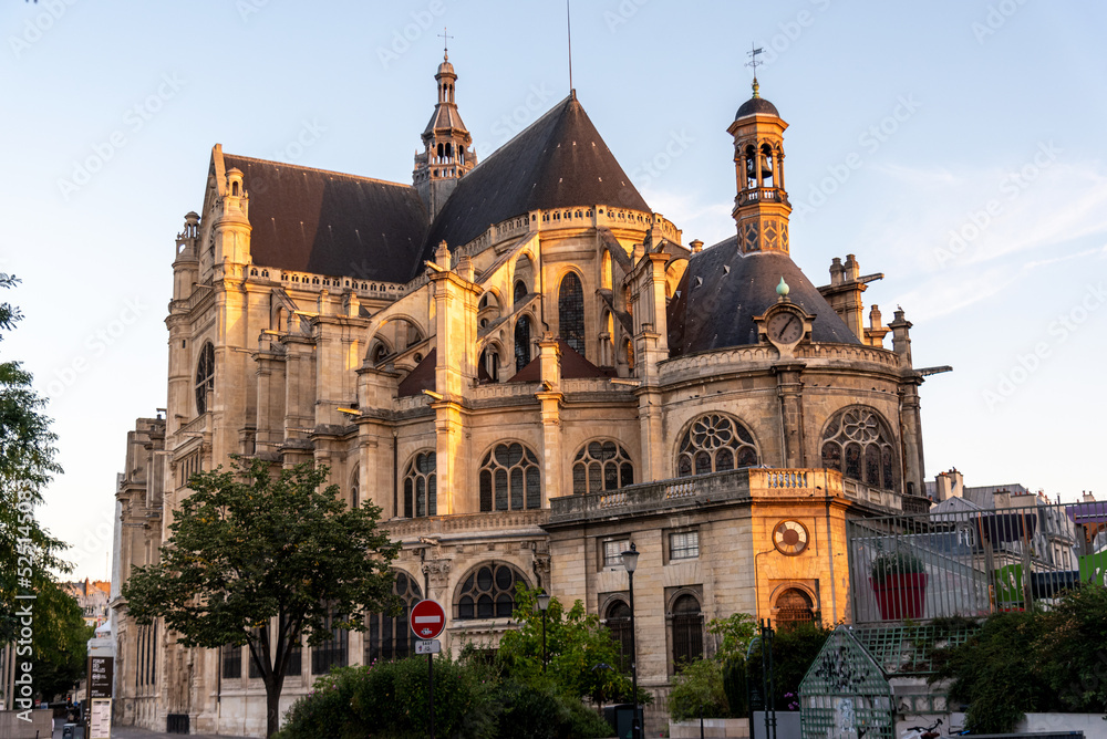 Church of Saint-Eustache in Paris, early morning
