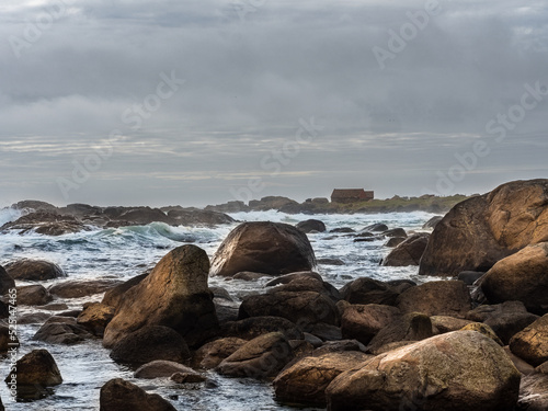 Norwegen, norden, skandinavien, starnd, brandung, felsen, wellen, wind, sonne, lichteinfall, wolken, bewölkt, kalt, gischt, nordsee, ostsee, sturm, roadtrip, sand, campin, brusand, bucht, aussicht, fi photo