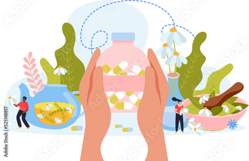 Herbal Medicine Flat Design Concept