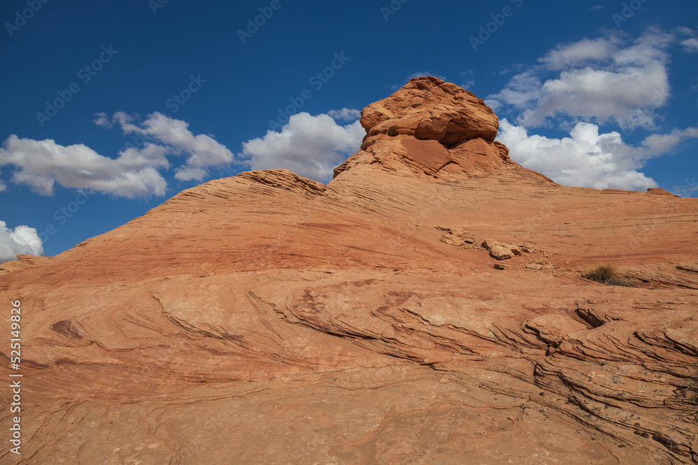 Naklejka premium Rock formations viewed from the Beehive trail in Page, Arizona