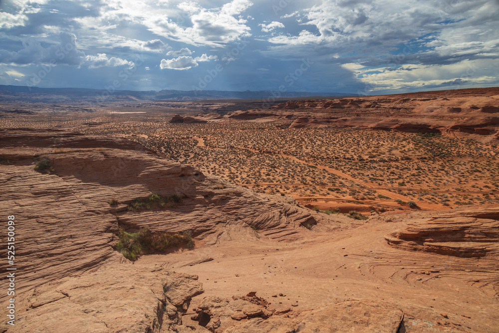 Rock formations viewed from the Beehive trail in Page, Arizona