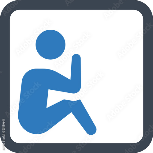Loneliness person icon