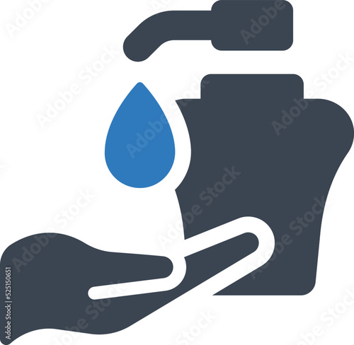 Antibacterial sanitizer icon