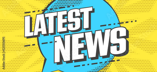 Banner with important last news announcement