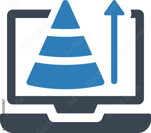 Trigonometry shape icon