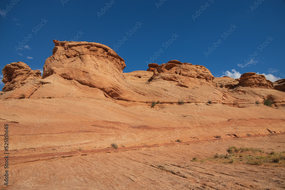 Rock formations viewed from the Beehive trail in Page, Arizona