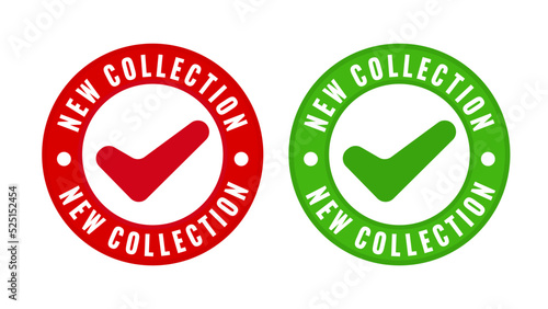 Sale sticker for new collection arrival advertising