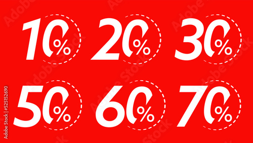 10, 20, 30, 50, 70, 80 percent loading circle design