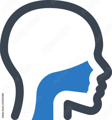 Human throat icon