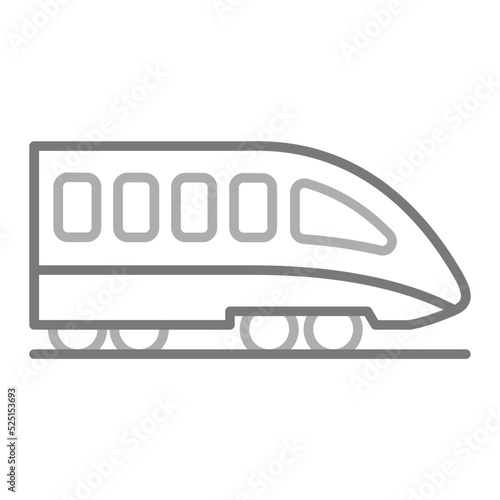Train Greyscale Line Icon