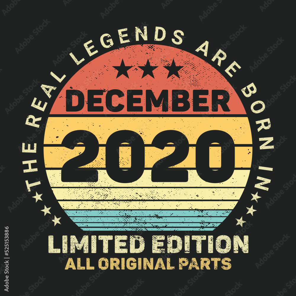 The Real Legends Are Born In December 2020, Birthday gifts for women or men, Vintage birthday shirts for wives or husbands, anniversary T-shirts for sisters or brother