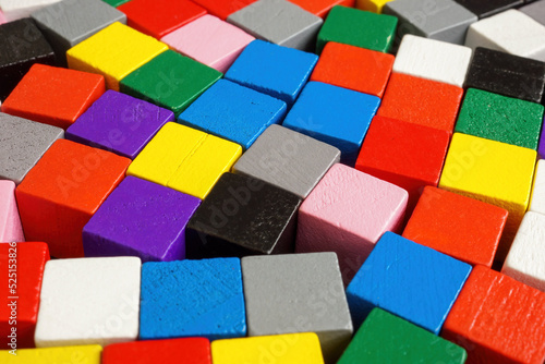 Many different colored cubes as a symbol of abstract diversity.
