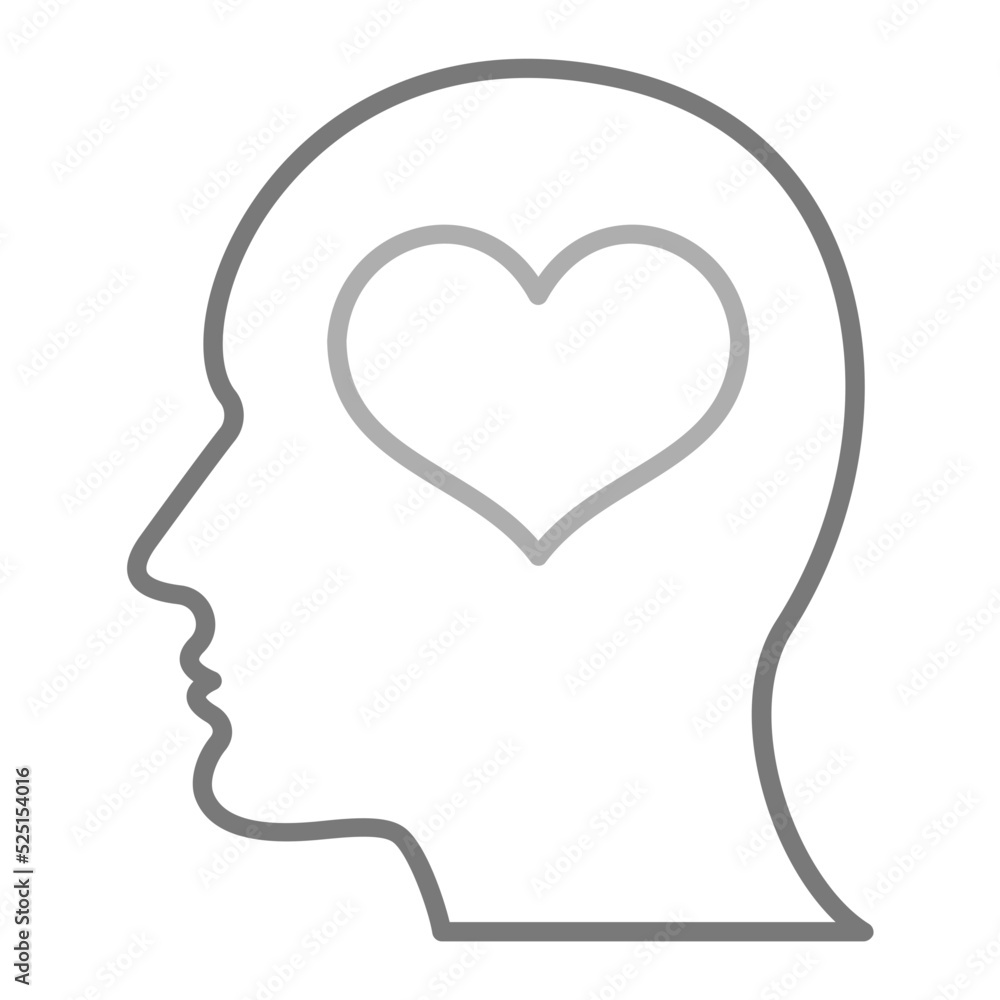 Mind Greyscale Line Icon
